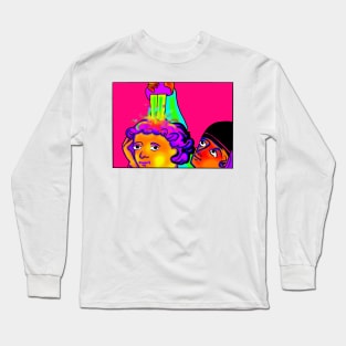 Guy Being Stabbed Bad Medieval Art #Mood 90s Trippy Rainbow Long Sleeve T-Shirt